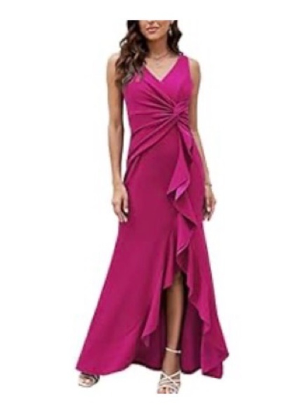 Elegant Pink Sleeveless Dress